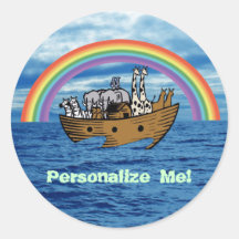 Noah's Ark & Rainbow Sticker