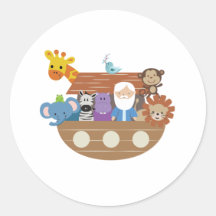 Noah's Ark Round Stickers