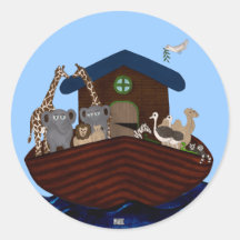 Noah's Ark Round Stickers