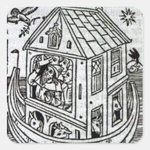 Noah's Ark Square Stickers
