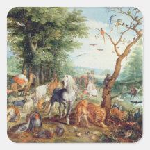 Noah's Ark Square Stickers