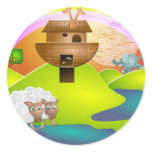 Noahs Ark Round Stickers