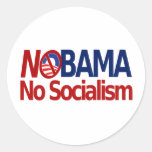 NOBAMA no socialism Round Sticker