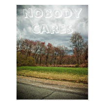 nobody cares postcard