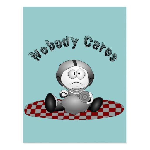 Nobody Cares Recipe Card Post Card