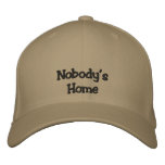Nobody's Home Cap Embroidered Hat