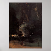 Nocturne In Black And Gold  The Falling Rocket Print