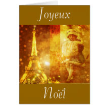 Noel a Paris collage Cards