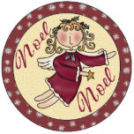 Noel Angel Christmas Tree Ornament photo sculptures