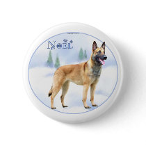 Noel Belgian Malinois Pinback Button