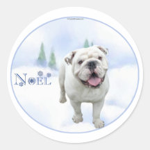 Noel Bulldog Stickers
