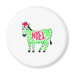 Noel Christmas Zebra magnets