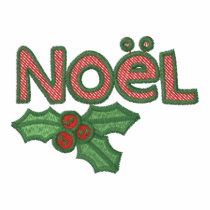 Noel holly embroidered women's long sleeve shirt