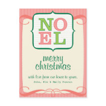 Noel Personalised Christmas Postcard