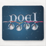 NOEL SNOWMAN GLOBES by SHARON SHARPE mousepads