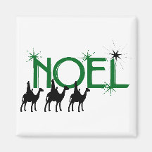 Noel three wise men go to Bethlehem gifts Magnets