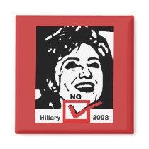 nohillary copy, Hillary, 2008 Magnet