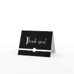 Noir Chic Black and White Art Deco Thank You Greeting Cards