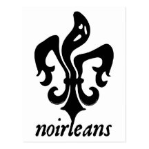 Noirleans - Ghostly Fleur de Lis Postcard