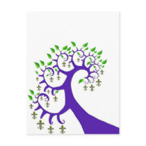 NOLA FLEUR DE LIS TREE POST CARD