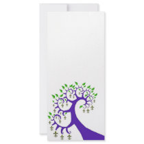 NOLA FLEUR DE LIS TREE RACK CARD DESIGN