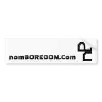 nomboredom.com sticker bumper stickers