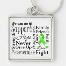 Non-Hodgkin Lymphoma Supportive Words Key Chain