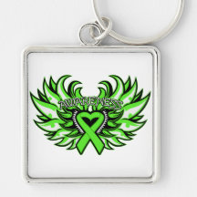 Non-Hodgkin’s Lymphoma Awareness Heart Wings.png Key Chain