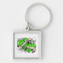 Non-Hodgkin’s Lymphoma Hope Faith Dual Hearts Key Chain