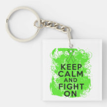 Non-Hodgkin’s Lymphoma Keep Calm and Fight On Acrylic Key Chain