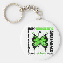 Non-Hodgkins Lymphoma  Awareness Butterfly Key Chain