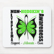 Non-Hodgkins Lymphoma  Awareness Butterfly Mouse Mats