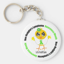 Non Hodgkins Lymphoma Awareness Month (Circular) Key Chain