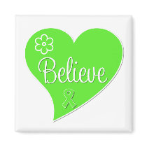 Non Hodgkins Lymphoma Believe Heart Refrigerator Magnets