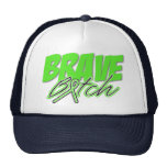 Non-Hodgkins Lymphoma Brave Bitch Trucker Hats