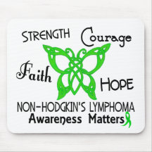 Non-Hodgkins Lymphoma Celtic Butterfly 3 Mousemats