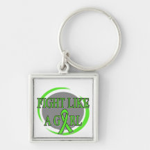 Non-Hodgkins Lymphoma Fight Like A Girl Circular Key Chain