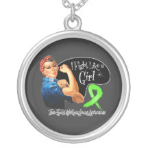 Non-Hodgkins Lymphoma Fight Like a Girl Rosie Pendant