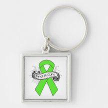 Non-Hodgkins Lymphoma Find A Cure Ribbon Key Chain