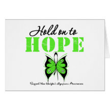 NON-HODGKINS  Lymphoma Hold On To Hope Greeting Cards