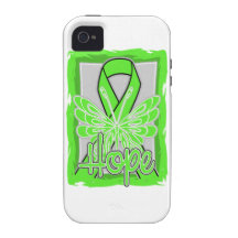 Non-Hodgkins Lymphoma Hope Butterfly Portrait iPhone 4 Cover