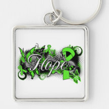 Non-Hodgkins Lymphoma Hope Garden Ribbon Key Chains