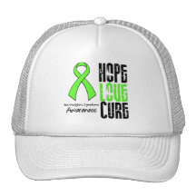 Non-Hodgkin's Lymphoma Hope Love Cure Ribbon Trucker Hats