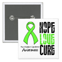 Non-Hodgkin's Lymphoma Hope Love Cure Ribbon Pins