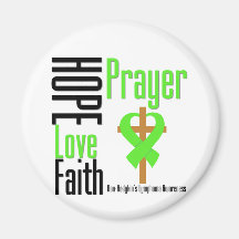 Non-Hodgkins Lymphoma Hope Love Faith Prayer Cross Magnets