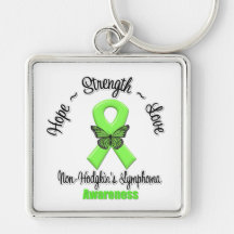 Non-Hodgkins Lymphoma Hope Strength Love Key Chains