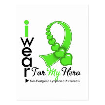 Non Hodgkin's Lymphoma I Wear Lime Green HERO Postcard