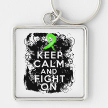 Non-Hodgkins Lymphoma  Keep Calm and Fight On Keychain