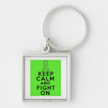 Non-Hodgkins Lymphoma Keep Calm and Fight On Keychain