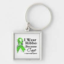 Non-Hodgkin's Lymphoma Ribbon Because I Care Keychain